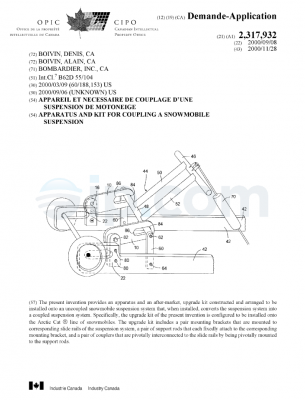 Apparatus and kit for coupling a snowmobile suspension CA