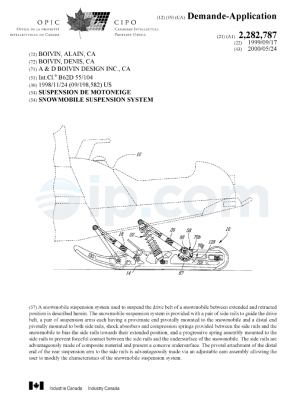 Snowmobile suspension system (CA)