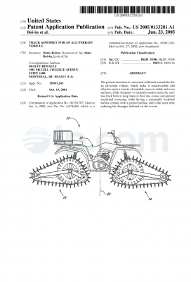 Track assembly for an all-terrain vehicle (US)