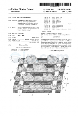 Track for snow vehicles US