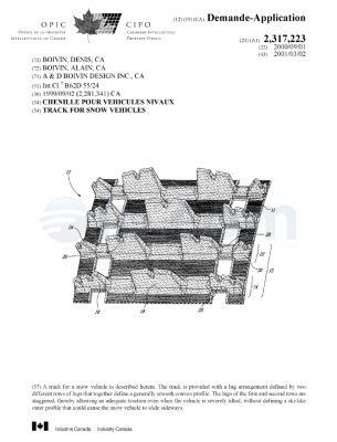 Track for snow vehicles ca-2