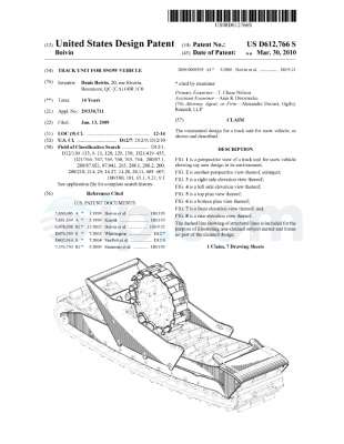 Track unit for snow vehicle