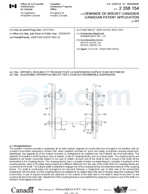 Adjustable apparatus and kit for a coupled snowmobile suspension (CA)