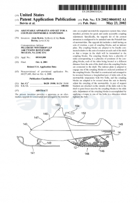 Adjustable apparatus and kit for a coupled snowmobile suspension (US)