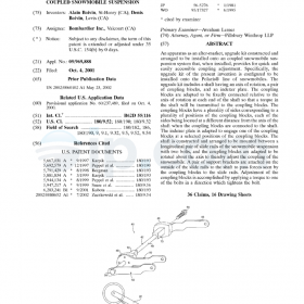 Adjustable apparatus and kit for a coupled snowmobile suspension US