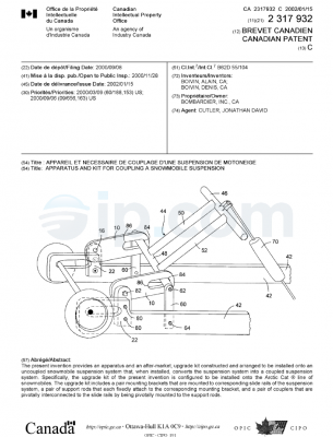 Apparatus and kit for coupling a snowmobile suspension ca 2