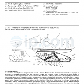 Rear suspension system for a land vehicle CA