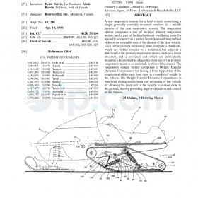 Rear suspension system for a land vehicle (US)