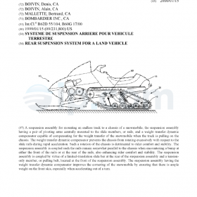 Rear suspension system for a land vehicle CA 2